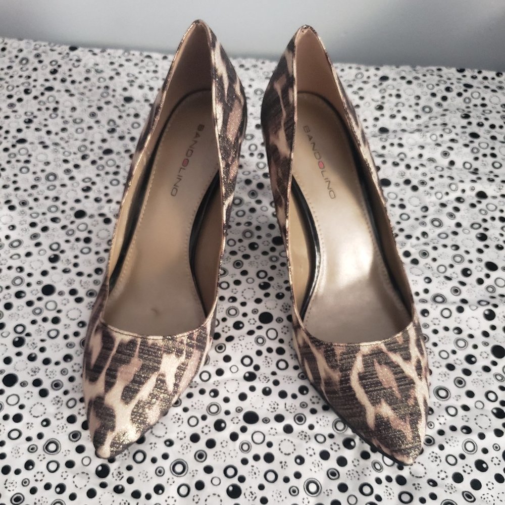Cheetah Gold Sparkle Heels